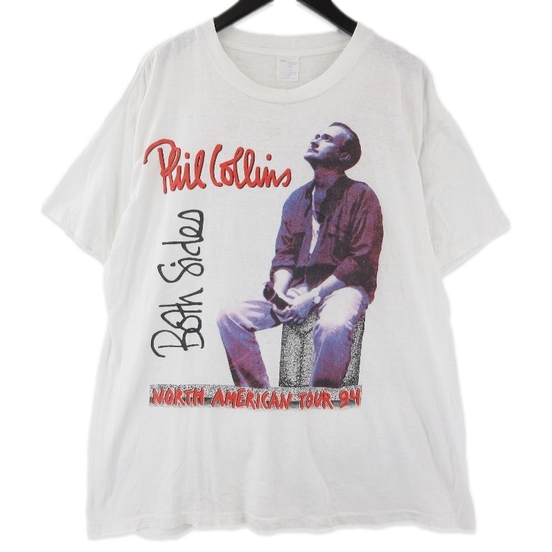 ヴィンテージ バンドTシャツ フィルコリンズ Phil Collins Both Sides シングルステッチ ホワイト 白 XL 71016616