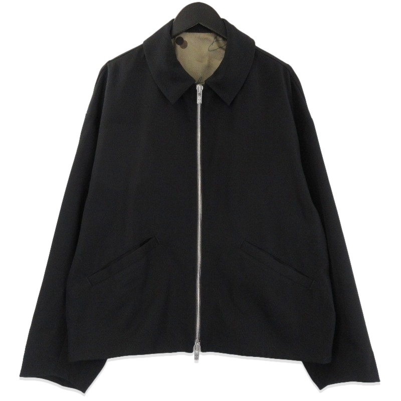美品 DEVOA デヴォア Jacket Antistatic Wool JKK-ASWG ブルゾン ジップアップ チンストラップ ブラック 黒 2 71016623