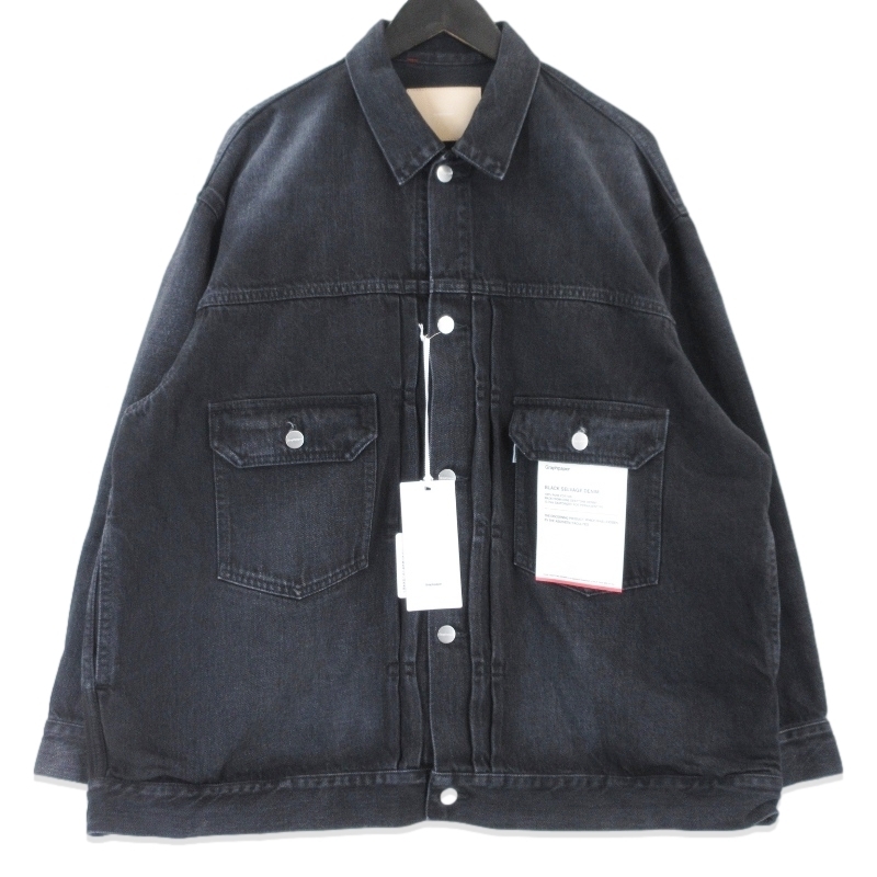 未使用 Graphpaper グラフペーパー Selvage Denim Jacket GU261-20054DB セルビッジ デニムジャケット BLACK DARK FADE 1 99001722