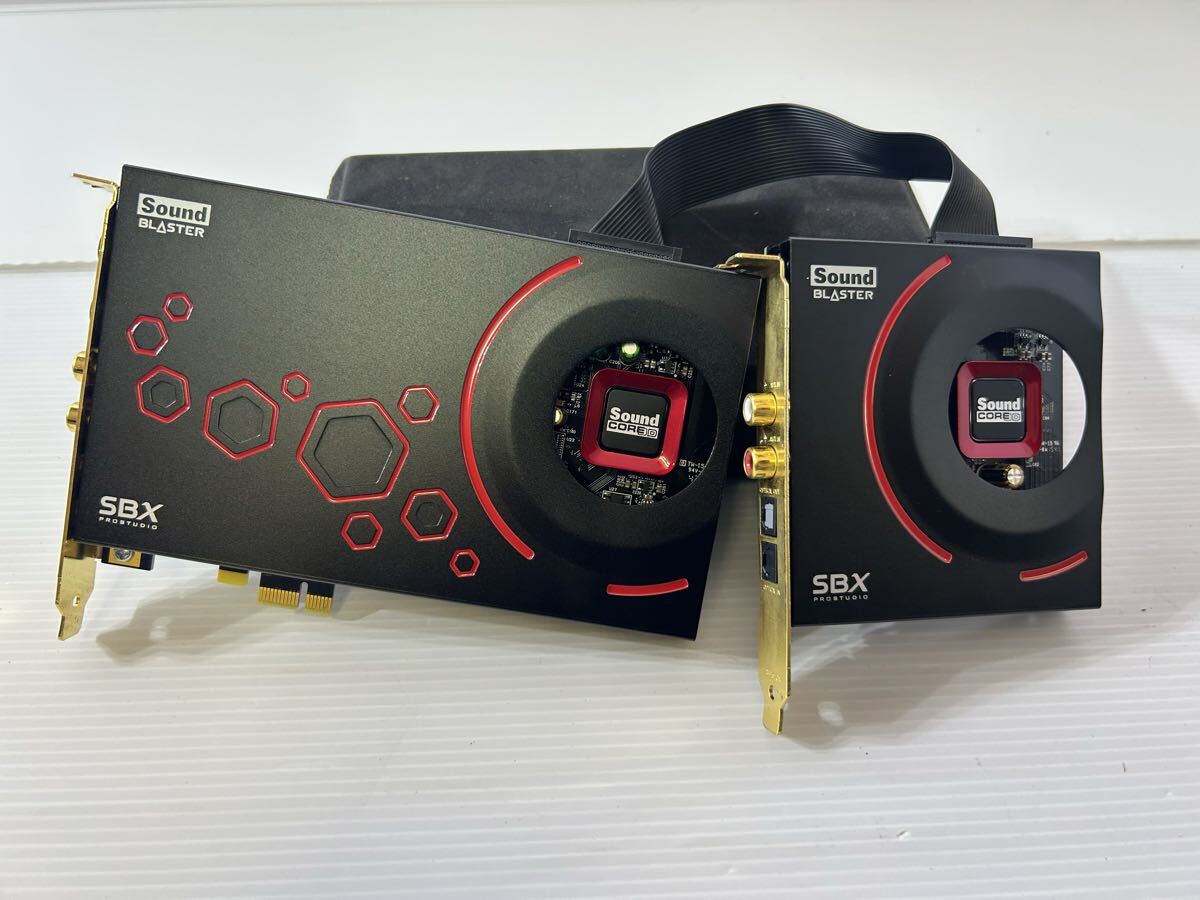 Creative Sound Blaster ZxR SB1510 サウンドカード 本体＋ドーターボード PCI Express 完動品から取り外し