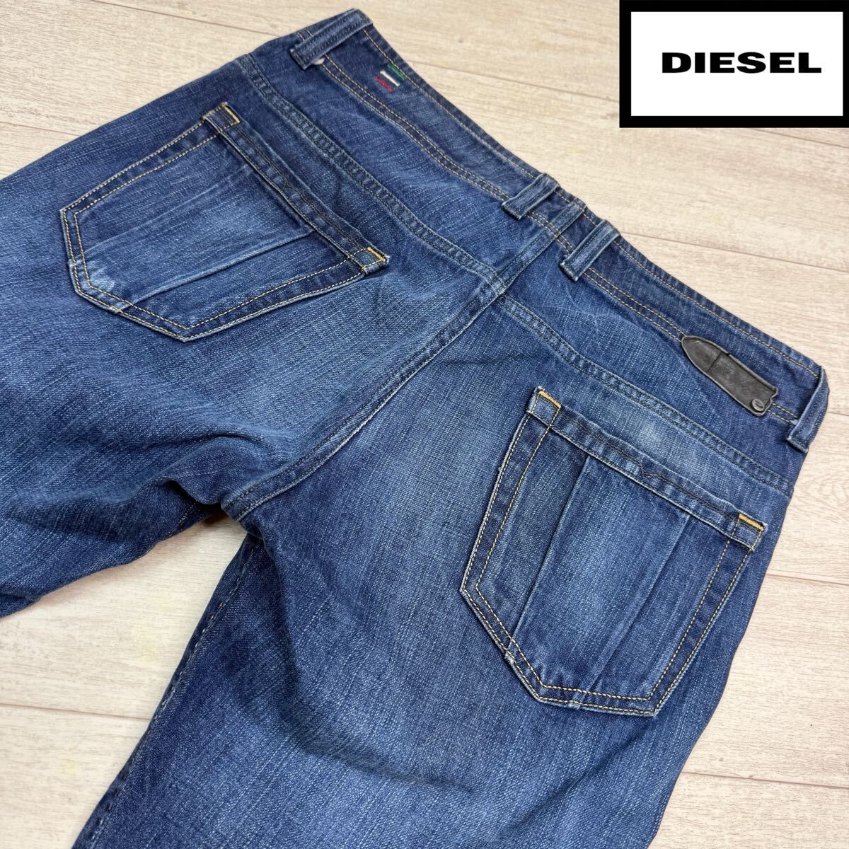 1円〜【未使用級】DIESEL ディーゼル デニムパンツ ジーンズ インディゴブルージーパン長ズボンボトムスカジュアルサイズ31 ボタンフライ