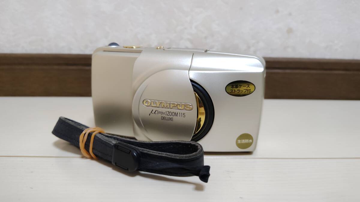 通電・液晶表示・シャッター動作OK☆美品★OLYMPUS μ/ミュー ZOOM 115 deluxe 軽量 胸ポケット エモい/現像/レトロ 土日祝も発送可◎