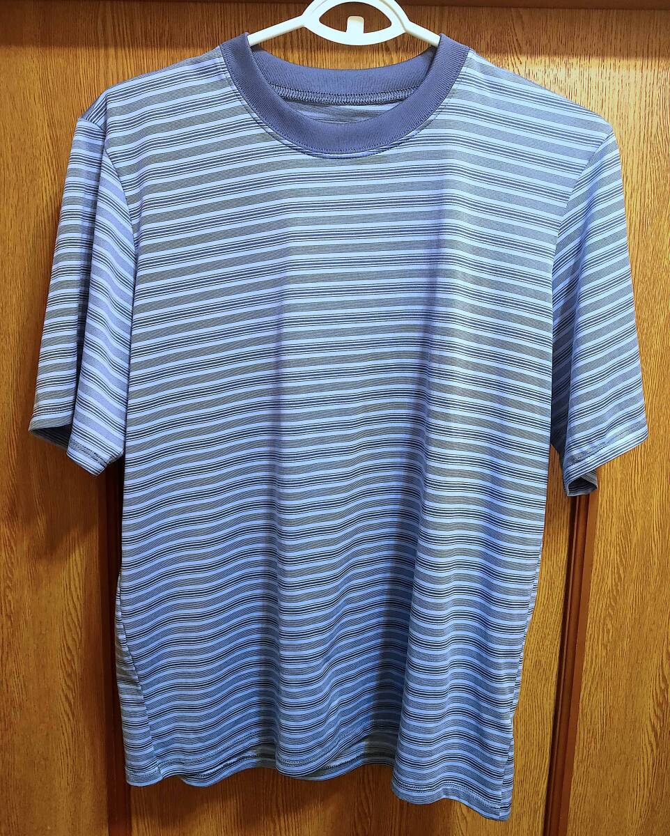 2004年 アメリカ製 パタゴニア キャプリーン ボーダー 半袖 Tシャツ Mサイズ 美品 patagonia USA capilene 00s 細ボーダー