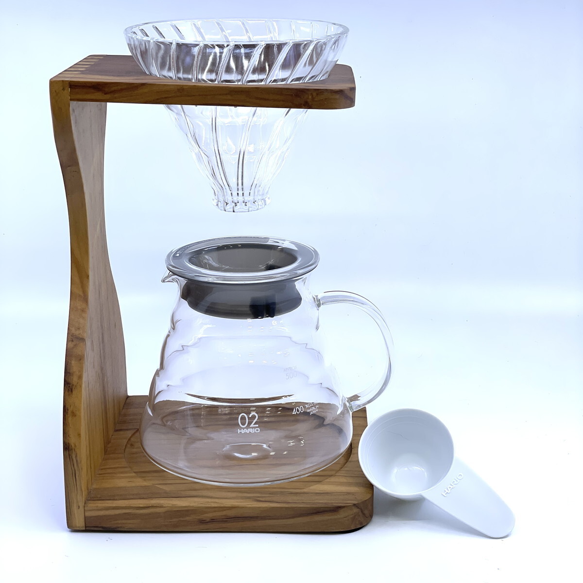 HARIO V60オリーブウッドスタンドセット XGS-60 / VSS-1206-OV コーヒードリッパー(Y0802_6)