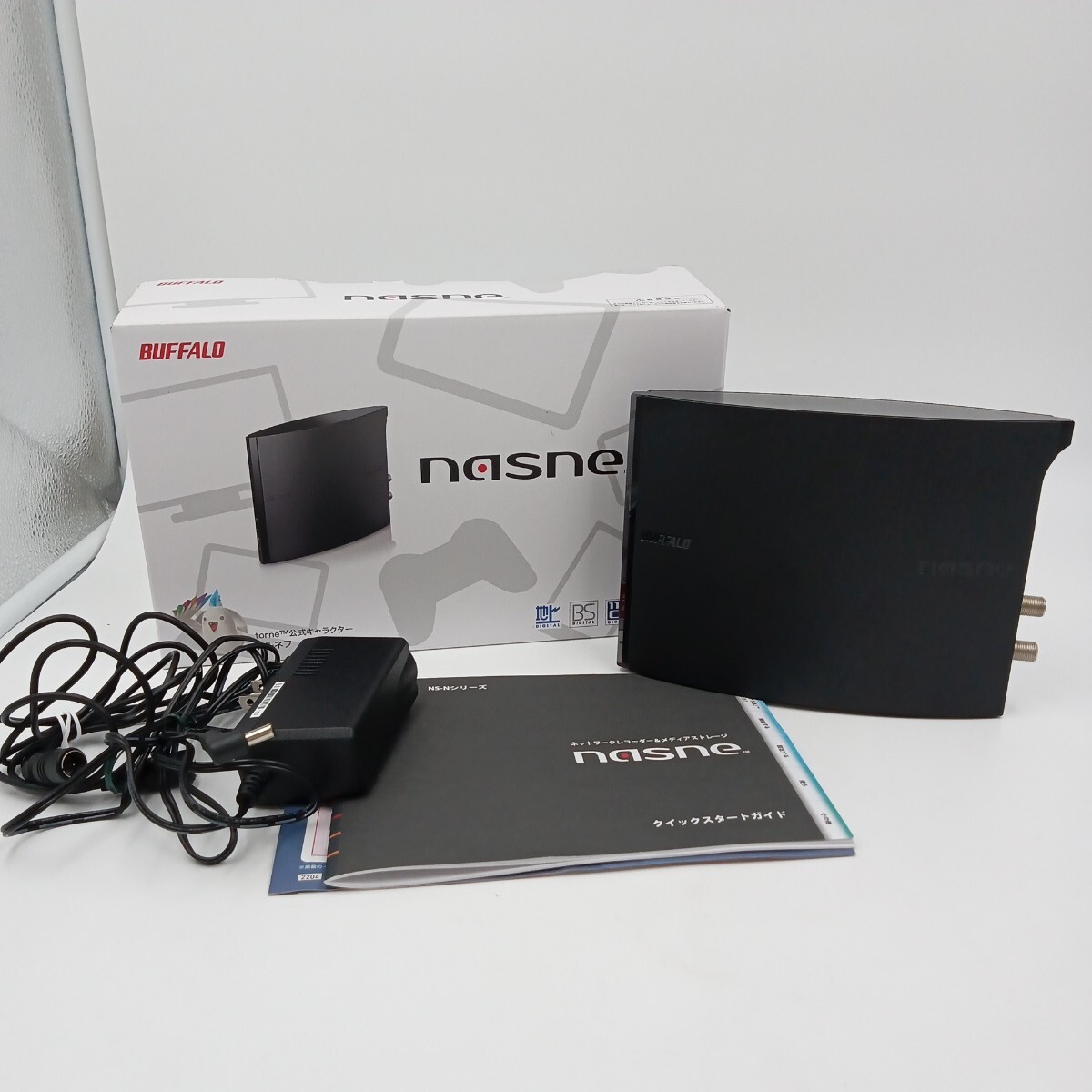 B BUFFALOバッファロー nasne ネットワークレコーダー&メディアストレージ NS-N100 デジタルチューナー 内蔵ハードディスク 2TB 通電確認済