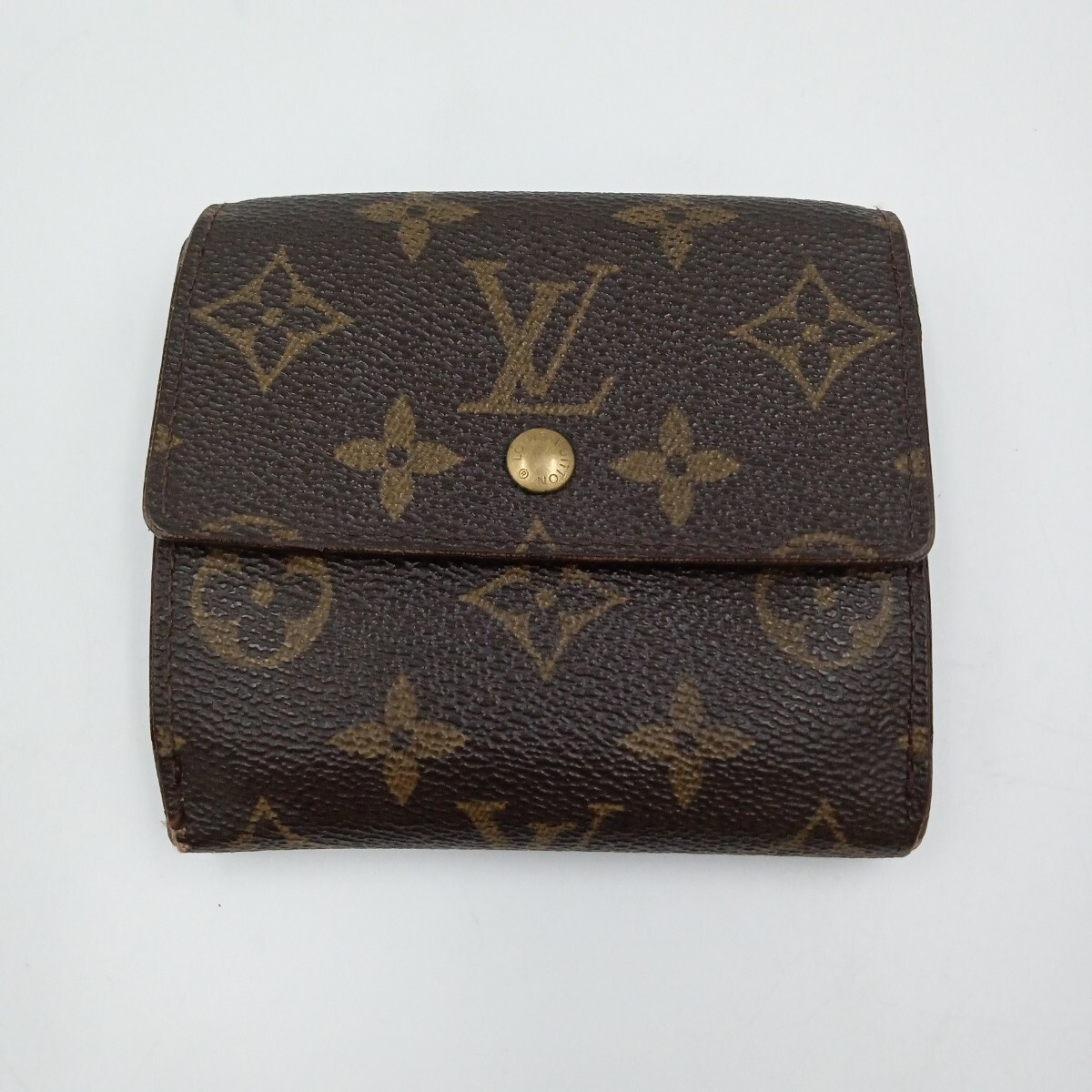 F LOUIS VUITTON ルイヴィトン 三つ折り財布 ポルトモネ ビエ カルトクレディ M61652 モノグラム ブラウン