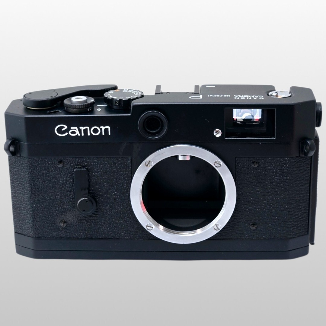 【整備済/保証付】Canon キヤノン P ブラック ボディ レンジファインダー L39マウント ポピュラレール Repaint Camera #22374