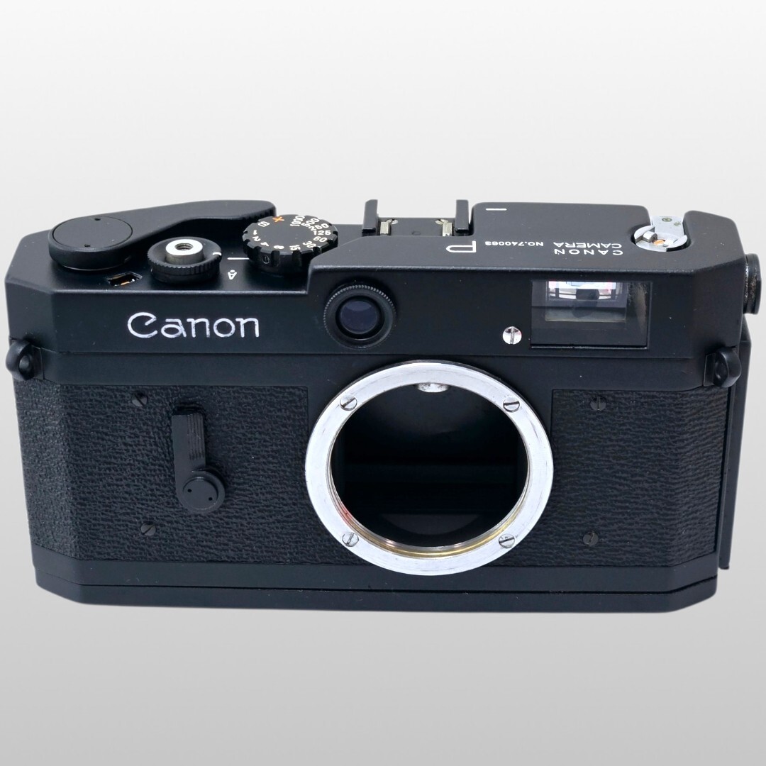 【整備済/保証付】Canon キヤノン P ブラック ボディ レンジファインダー L39マウント ポピュラレール Repaint Camera #22366