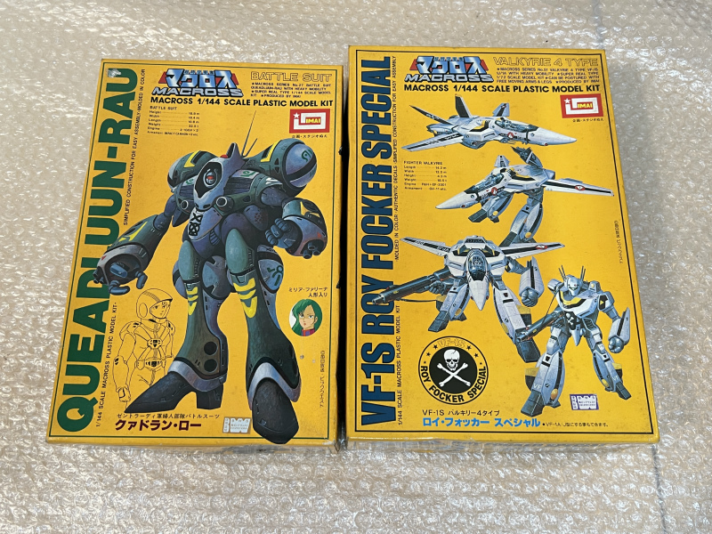 未組立品 当時物 イマイ 超時空要塞マクロス プラモデル 2点 おまとめセット VF-1S ロイ・フォッカー スペシャル / クァンドラン・ロー