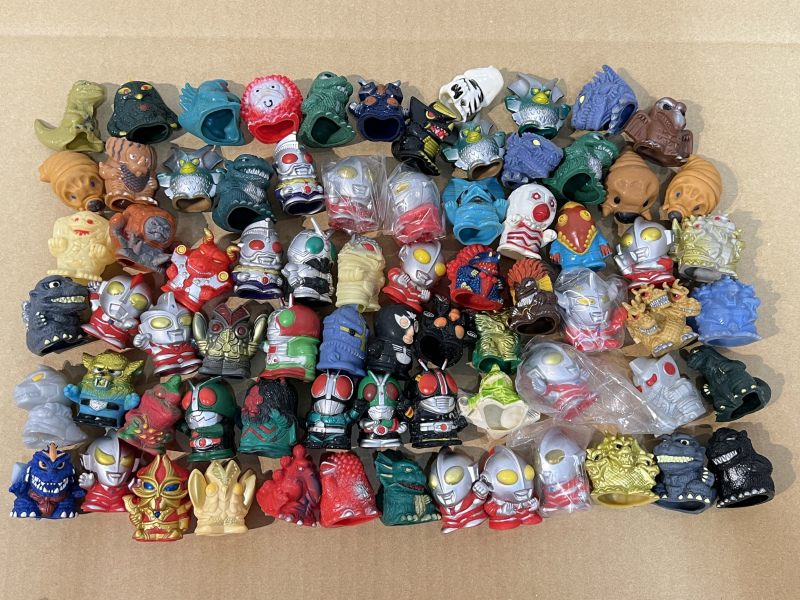 未検品 当時物 特撮系 指人形 色々 おまとめセット ウルトラマン/ウルトラセブン/ゴジラ/メカゴジラ/仮面ライダー 等 現状渡し
