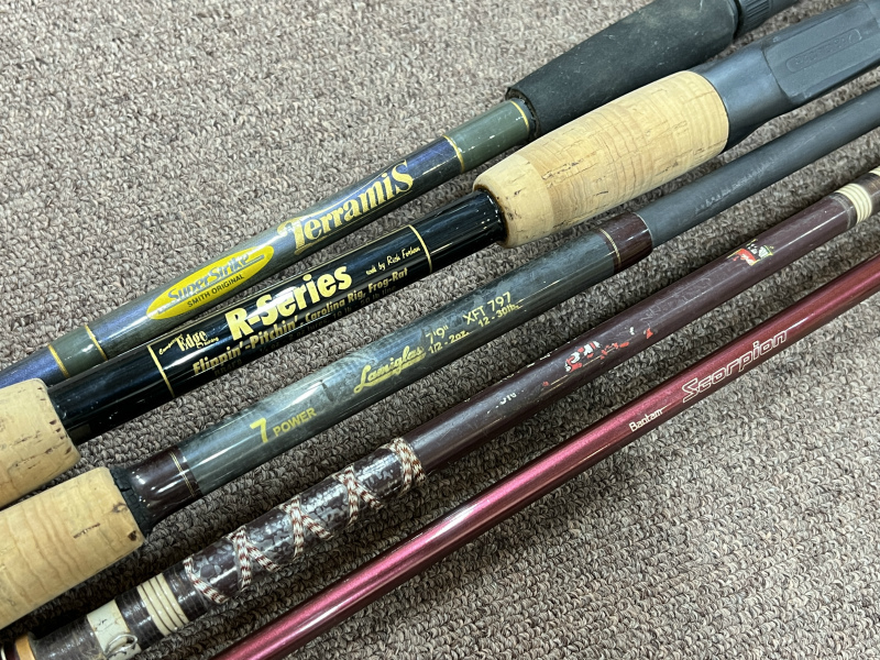 未検品 釣竿 ロッド 色々 5本 おまとめセット Terramis TET-76F / Lamiglas XFT 797 / Scorpion / Edge R-Series 他 オールド 現状渡し