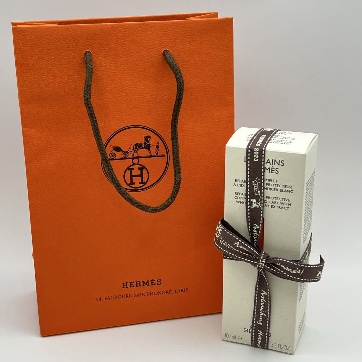 δ 未使用 HERMS レ・マン エルメス クレーム レ マン ハンドクリーム 100mL フランス製 ショップ袋付 ギフト 簡易梱包 【60サイズ発送】