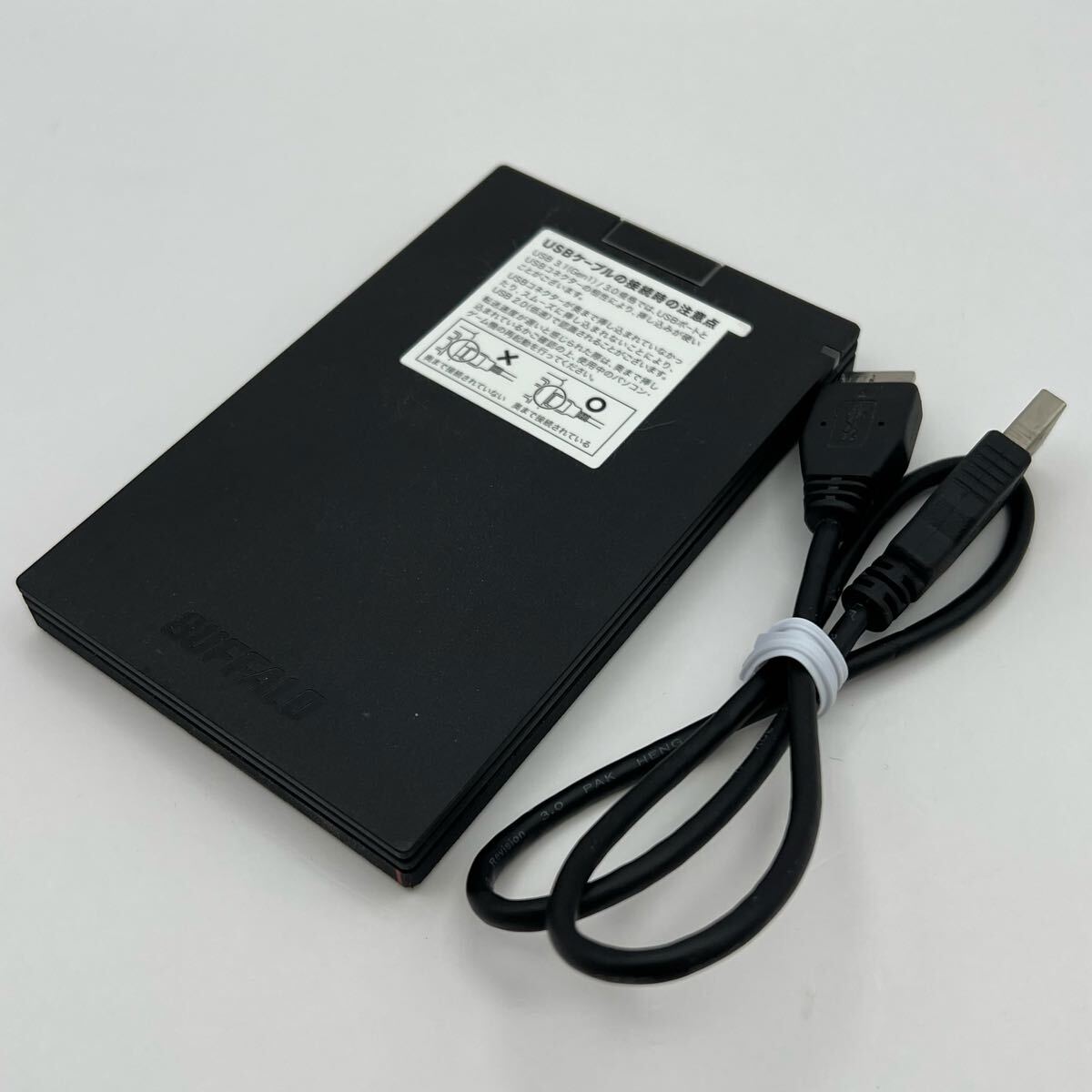 ∞ BUFFALO SSD-PG480U3-BA 480GB ポータブルSSD USB3.2 Gen1 外付けSSD USBケーブル付 通電動作未確認 現状品 【宅急便コンパクト発送】