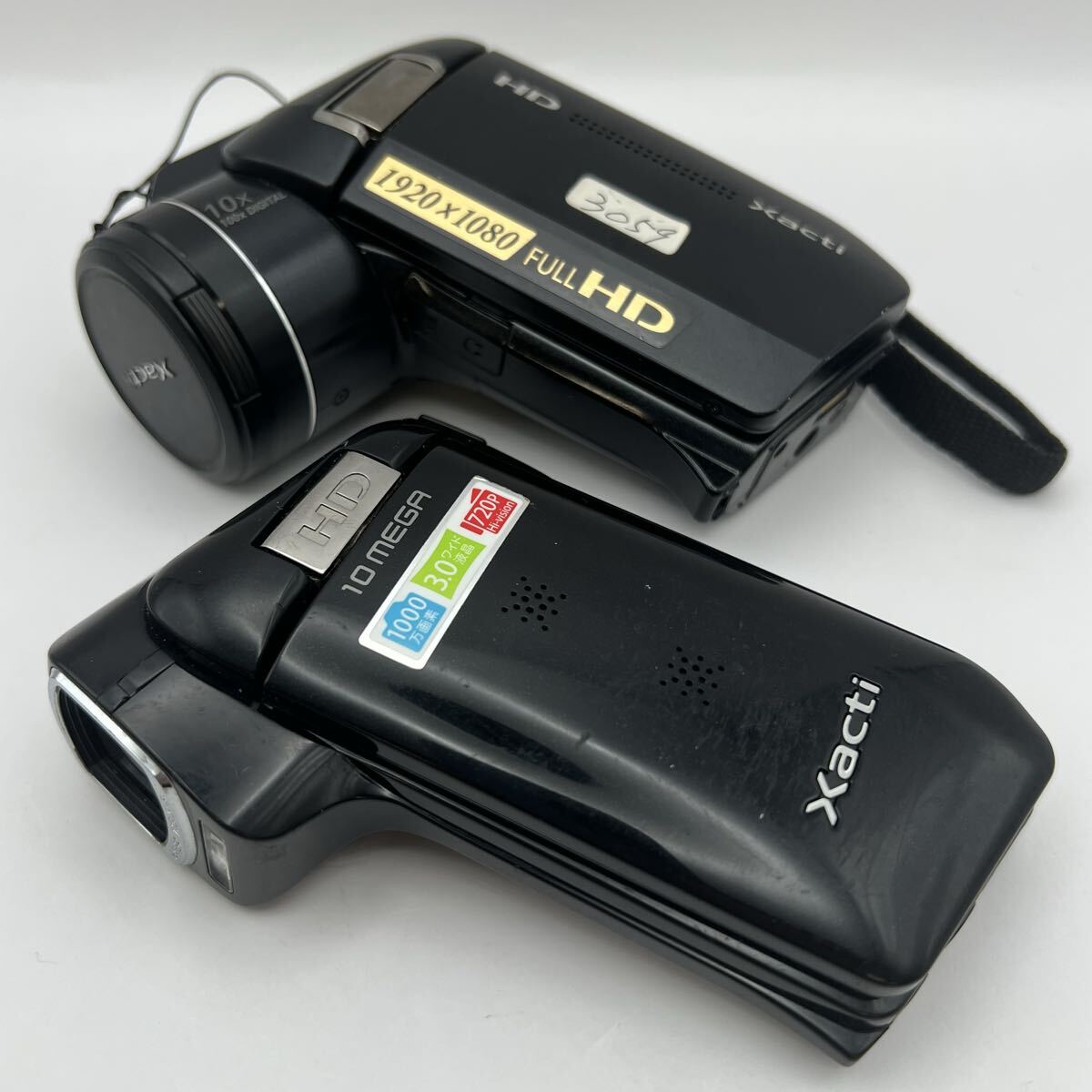 δ Xacti DMX-HD1000 FULL HD 10倍ズーム デジタルムービーカメラ ブラック ビデオカメラ 2台セット 通電動作未確認 宅急便コンパクト発送