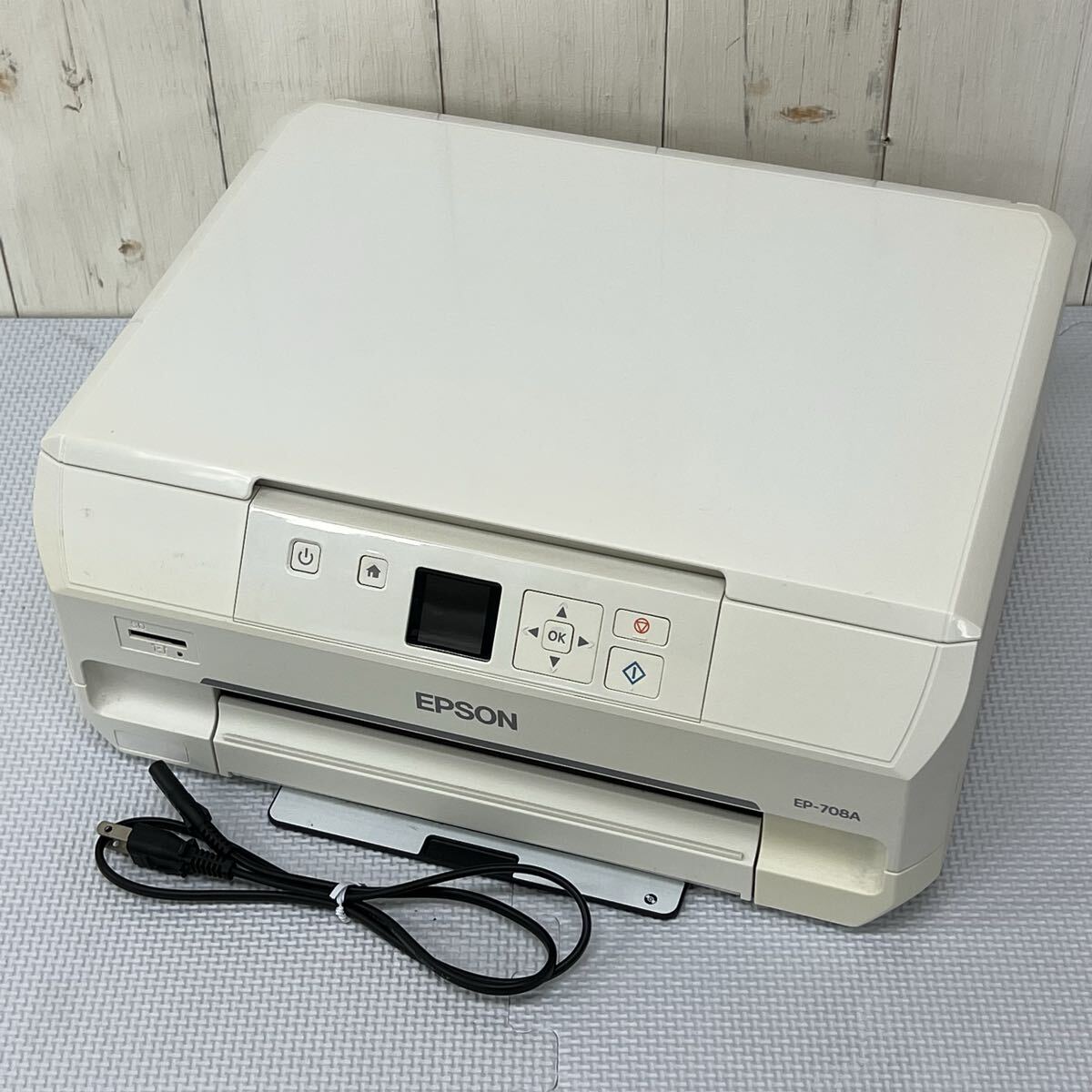 δ EPSON Colorio EP-708A インクジェット複合機 Wi-Fi対応 A4プリンター 2016年 通電確認済み 動作未確認 現状品 簡易梱包 直接引取大歓迎