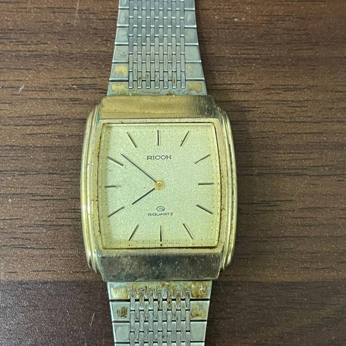 B7166 RICOH RIQUARTZ 腕時計 スクエア 不動品 ジャンク品