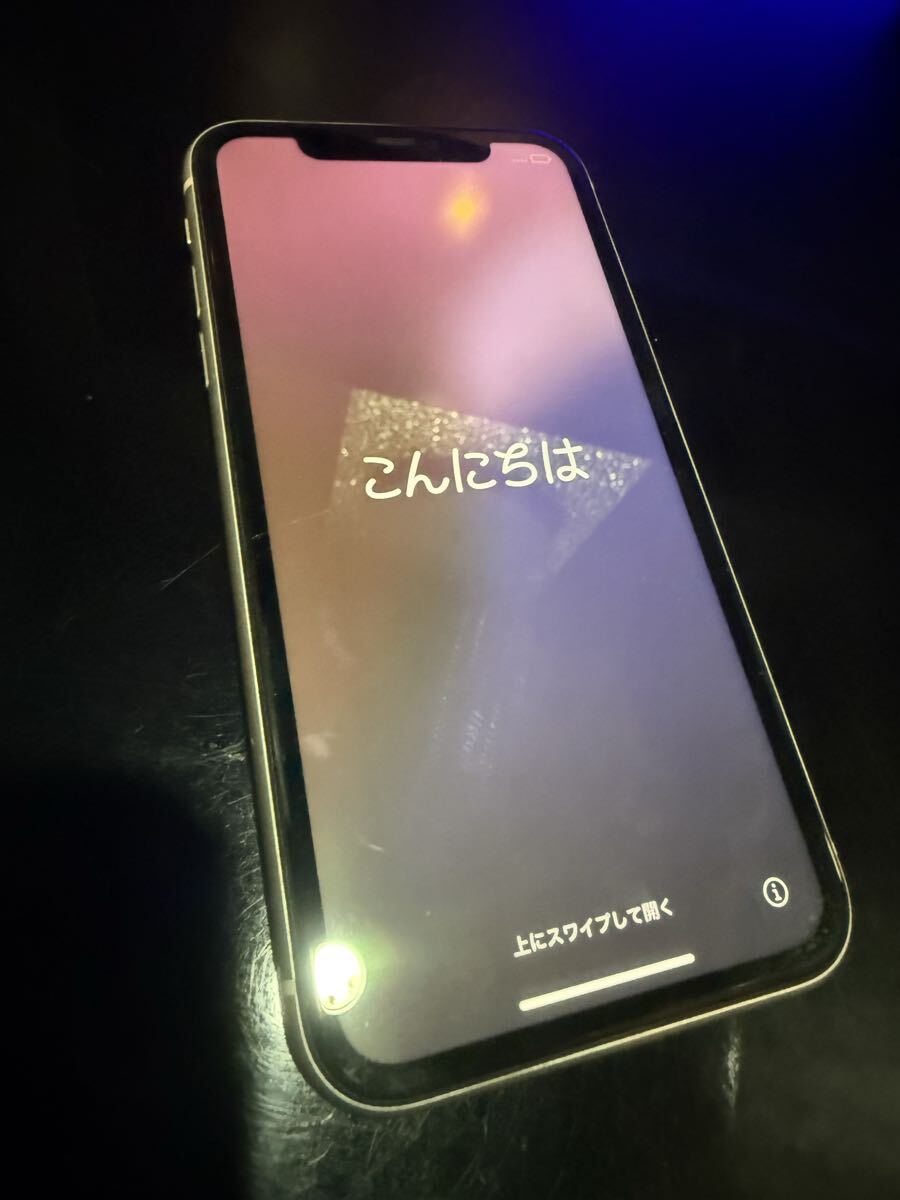 11.Apple iPhone11 64GB SIMロック制限なし　判定「-」 iPhoneを探すオフ　初期化済・動作確認済　画面ややヒビあり