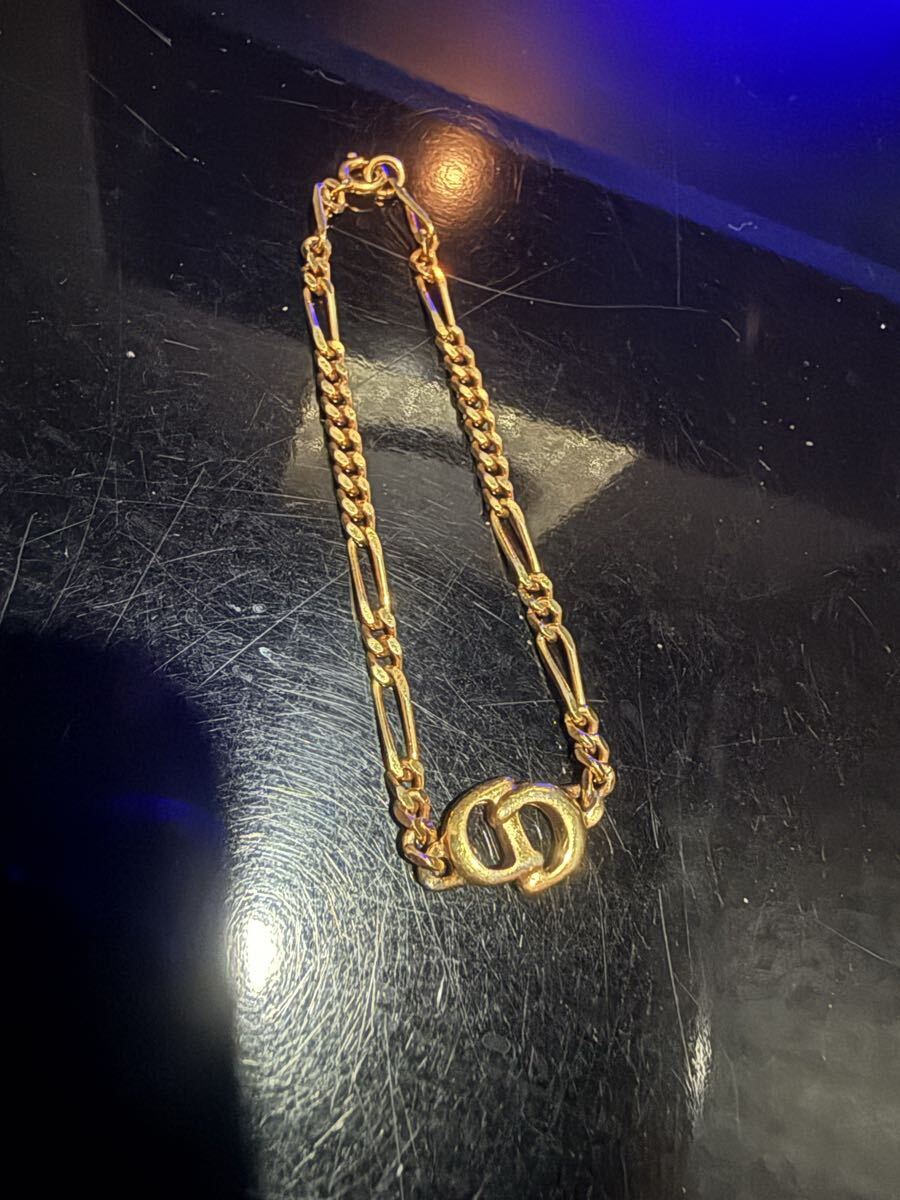 12. Christian Dior クリスチャン ディオール ゴールドカラー ブレスレット CDロゴ