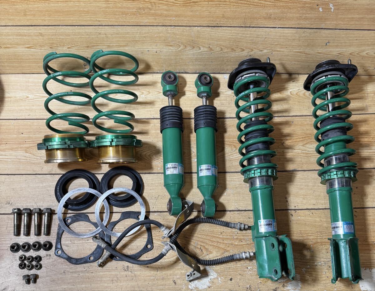 ek ワゴン ek スポーツ HA81W H81W H82W 車高調 サスペンション テイン TEIN LOW DOWN SPEC TOWN RIDE MASTER BASKIC-K (オイル漏れなし)
