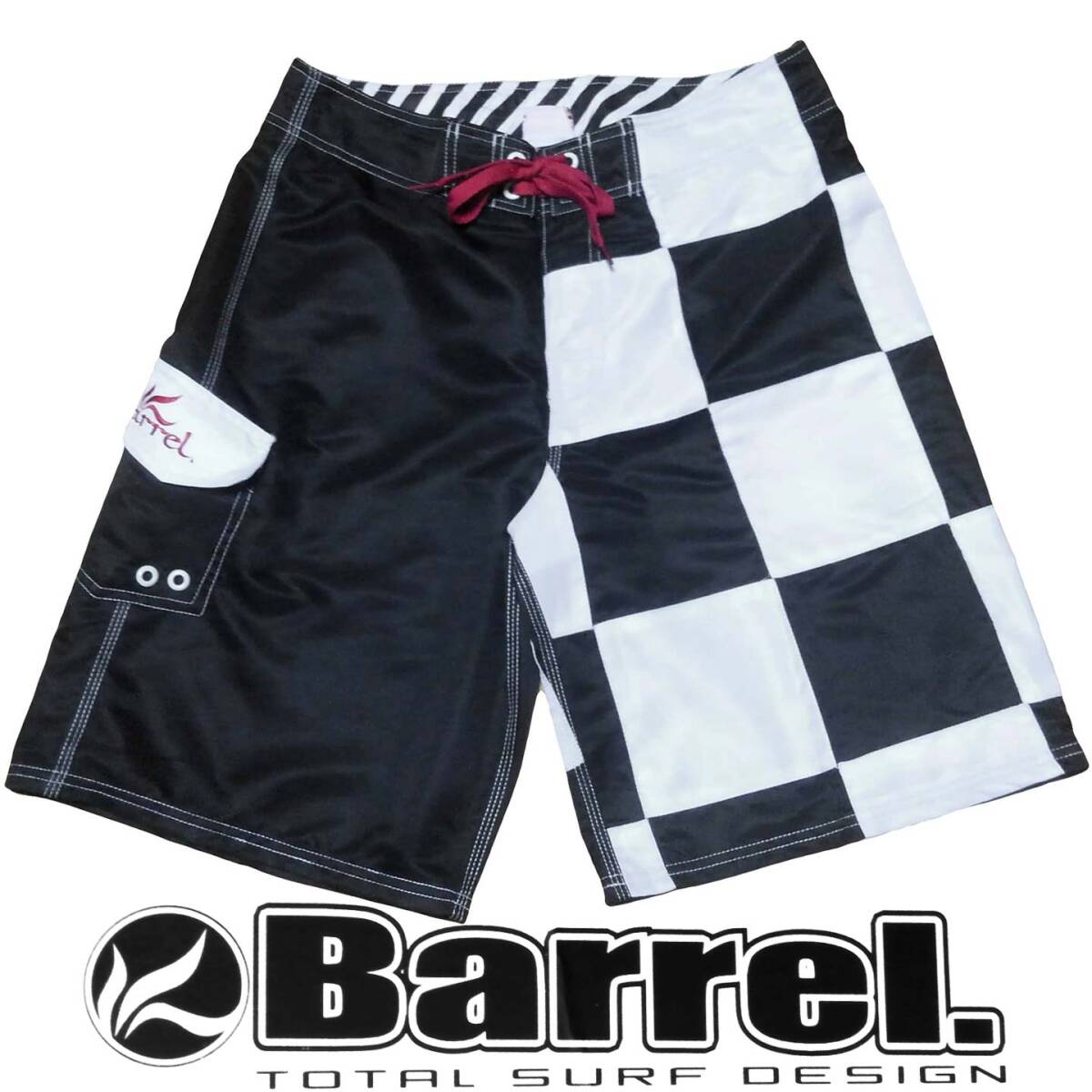 バレル barrel Y2K サーフ パンツ 新品　未使用　水着 サーフトランクス ボードショーツ チェック チェッカー y2k 90s 00s