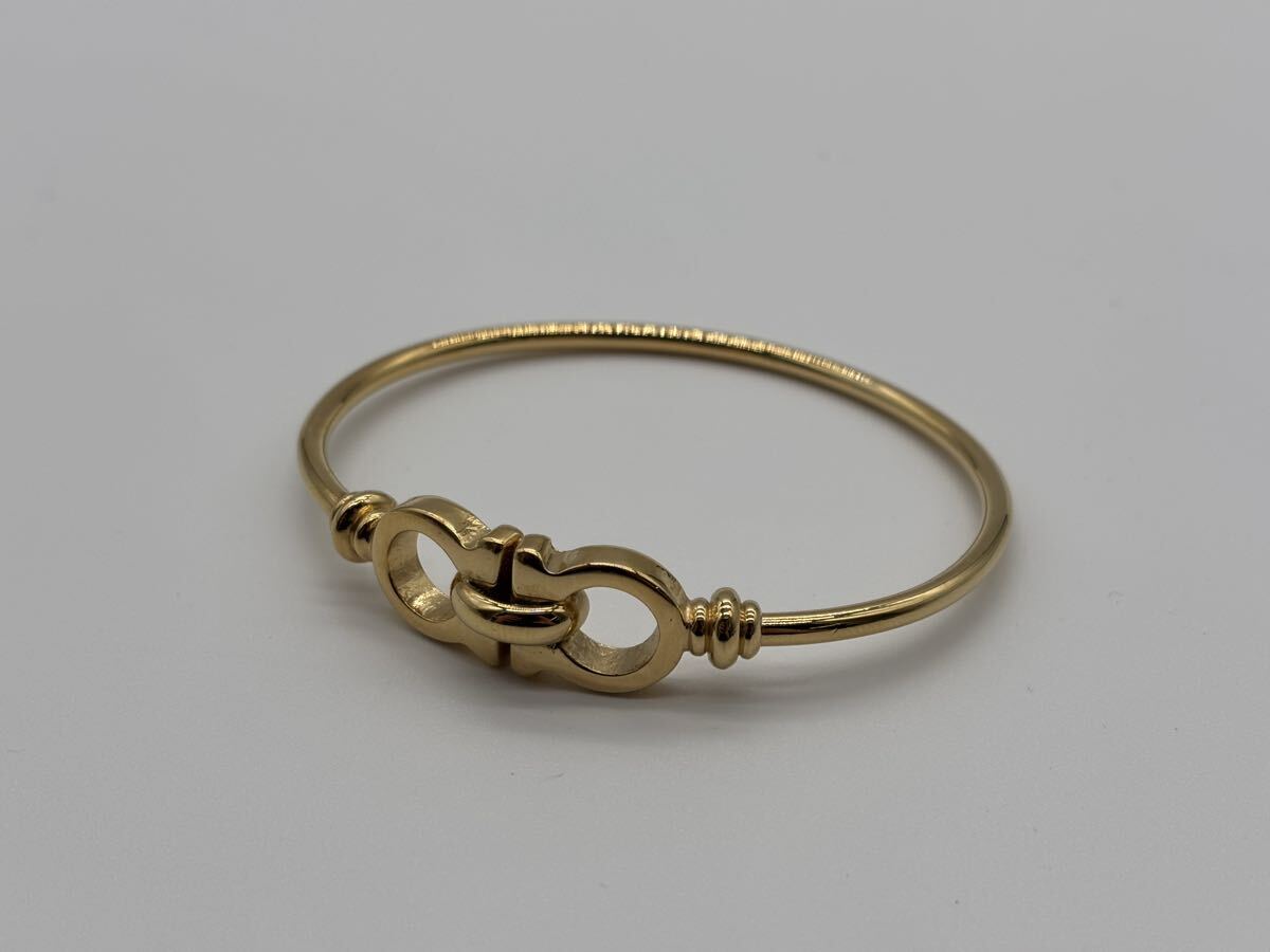 H2607277091 Salvatore Ferragamo フェラガモ ブレスレット バングル ゴールドカラー ガンチーニ アクセサリー 小物 装飾品 現状品 中古