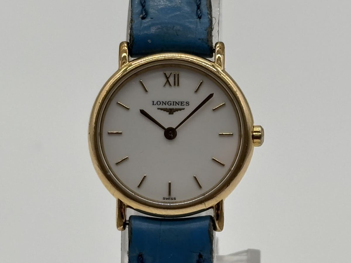 G70733072629 LONGINES ロンジン L4.120.2 レディース腕時計 ウォッチ 白文字盤 クォーツ 2針 ローマン 稼働 現状品 中古
