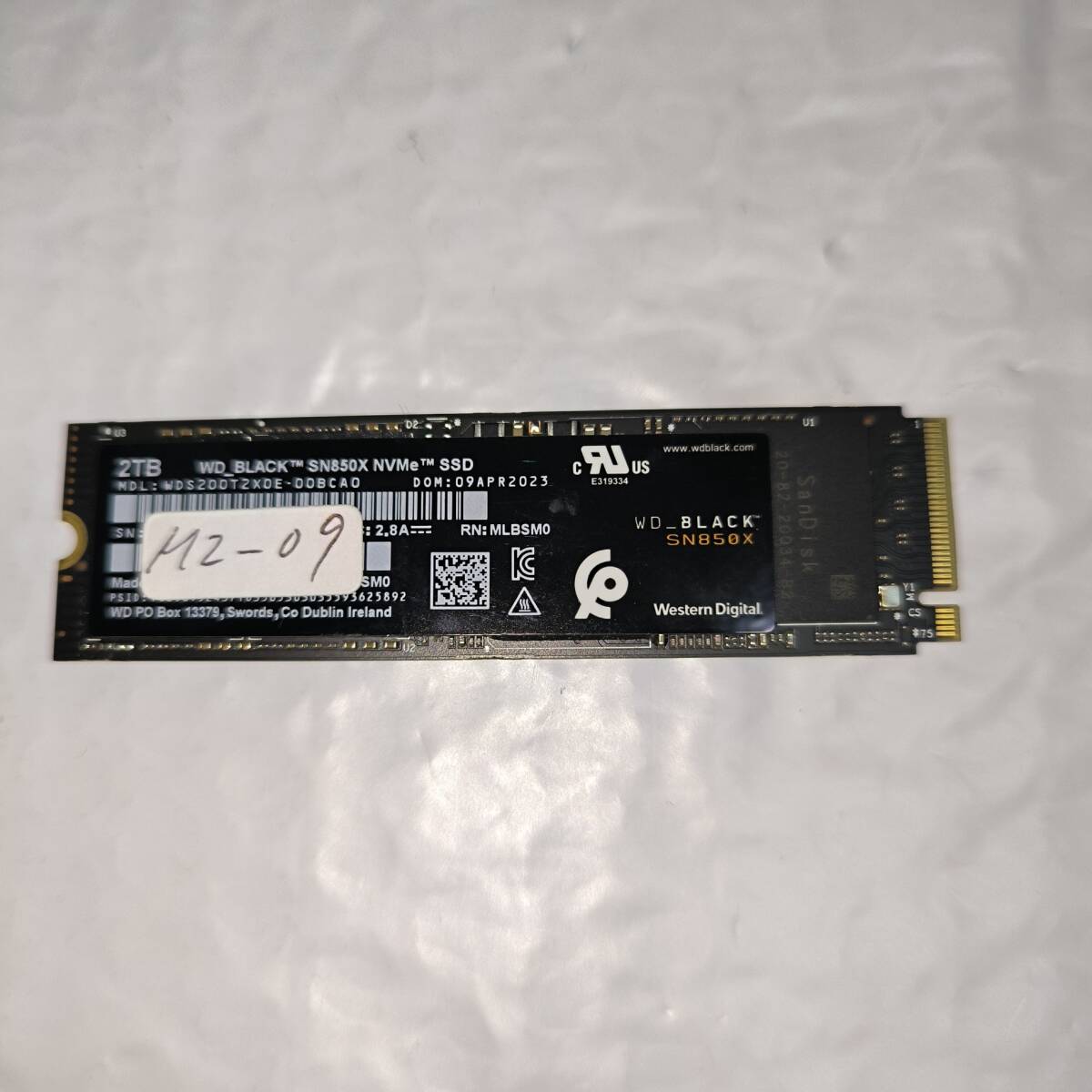 M2 SSD 2TB WD BLACK SN850X ＃M2-09