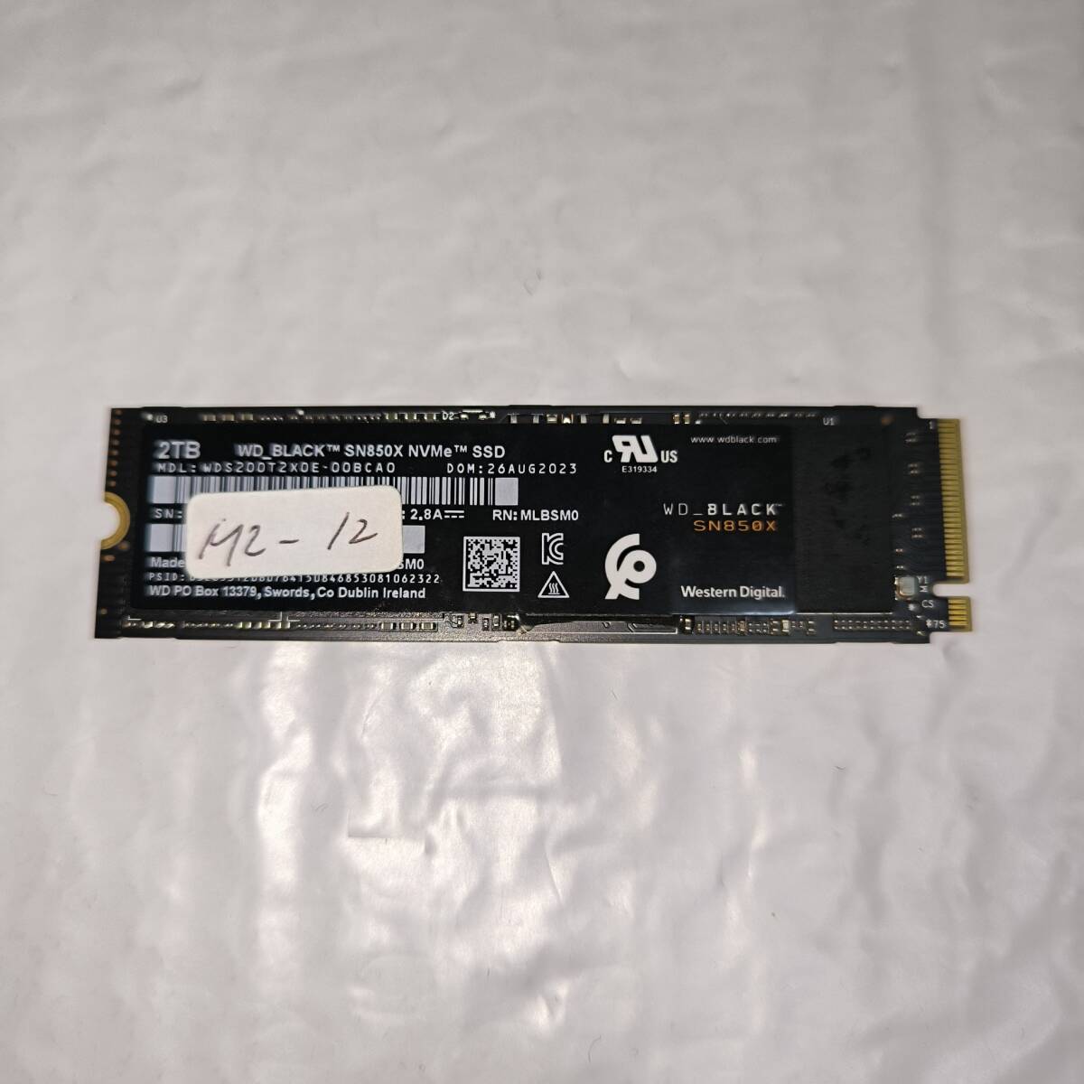 M2 SSD 2TB WD BLACK SN850X ＃M2-12