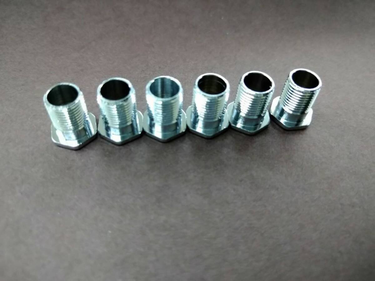 GOTOH SGS510Zペグ用六角ブッシュ6個セット　クローム　