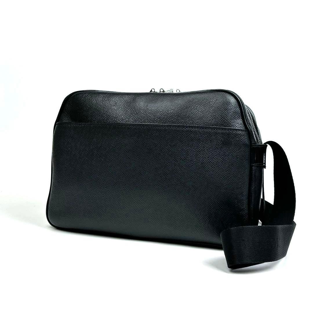 【極美品】LOUIS VUITTON ルイヴィトン タイガ リポーターPM M30152 ショルダーバッグ シルバー金具 フォーマル 男女兼用 レザー 黒 人気