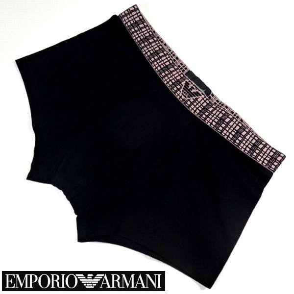 ◎新品 EMPORIO ARMANI エンポリオアルマーニ ロゴ ボクサーパンツ 下着 ボクサーブリーフ M-L 黒 メンズ 男性 紳士 正規品