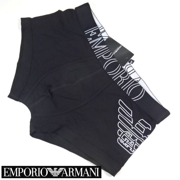 ◎新品 エンポリオアルマーニ EMPORIO ARMANI ロゴ ボクサーパンツ 下着 ボクサーブリーフ M-L 黒 メンズ 男性 紳士 正規品