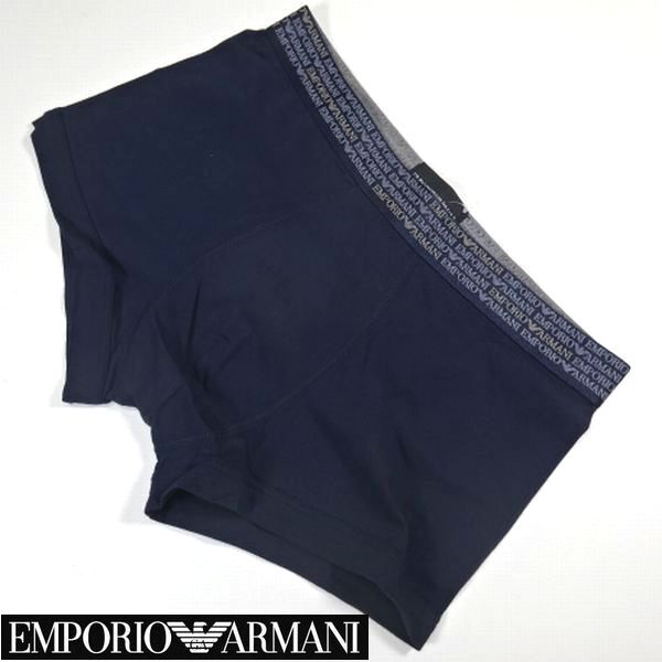 ◎新品 EMPORIO ARMANI エンポリオアルマーニ ロゴ ボクサーパンツ 下着 ボクサーブリーフ M-L 紺 メンズ 男性 紳士 正規品