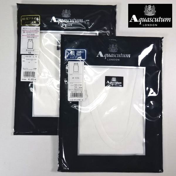 ◎新品 Aquascutum アクアスキュータム 定価6600円 日本製 ランニング シャツ 下着 肌着 LL メンズ 男性 紳士用 1