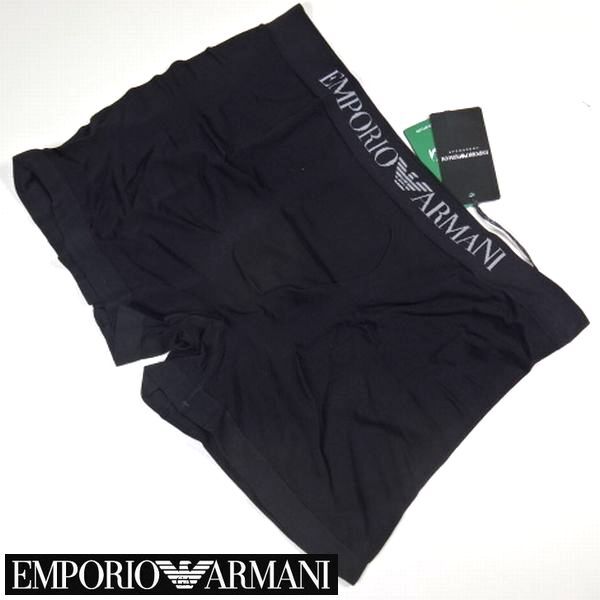 ◎新品 エンポリオアルマーニ ロゴ ボクサーパンツ 下着 ボクサーブリーフ L-LL 黒 EMPORIO ARMANI メンズ 男性 紳士 正規品