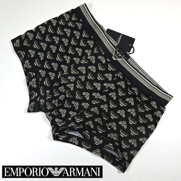 ◎新品 EMPORIO ARMANI エンポリオアルマーニ ロゴ ボクサーパンツ 下着 ボクサーブリーフ L-LL 黒 メンズ 男性 紳士 正規品