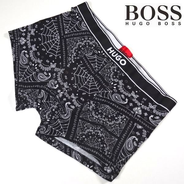 ◎新品 HUGO BOSS ヒューゴボス ロゴ ボクサーパンツ 下着 ボクサーブリーフ 黒 L-LL メンズ 紳士 男性 正規品