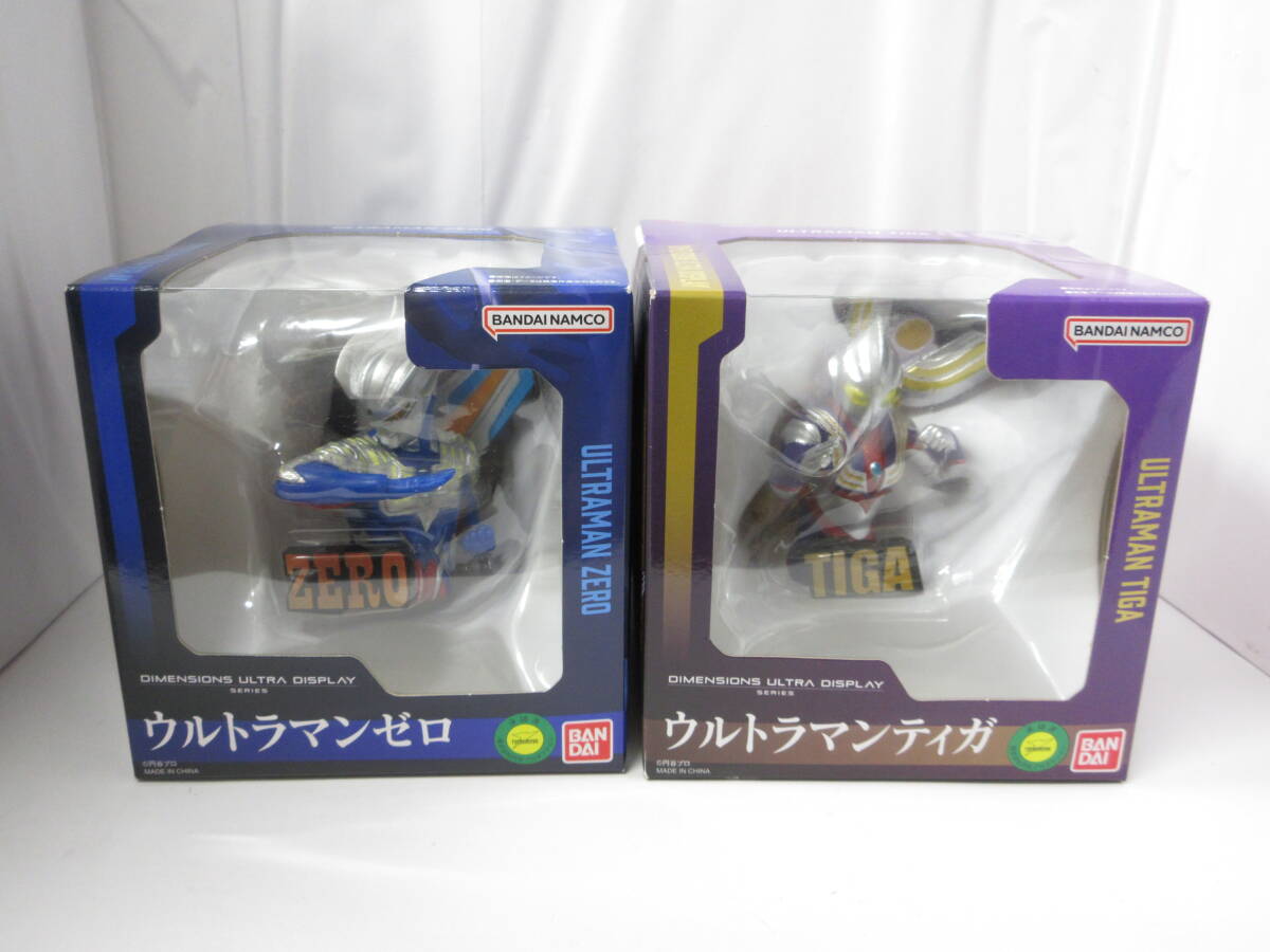 ☆ディメンションズウルトラディスプレイシリーズ 2個おまとめ ウルトラマン ゼロ ティガ 上半身 フィギュア 人形 バンダイ 未開封☆