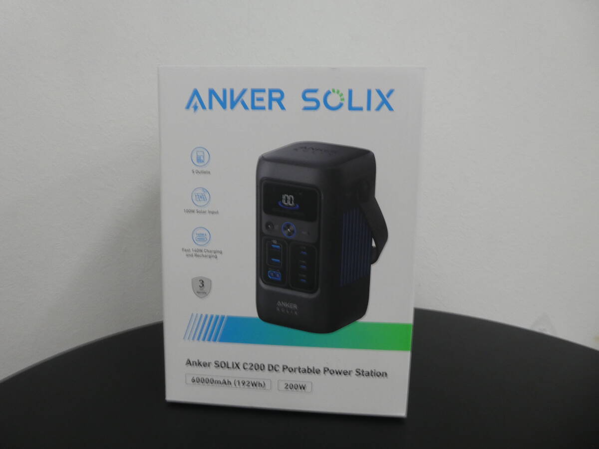 ① Anker SOLIX C200 DC Portable Power Station アンカー ソリックス ポータブル電源 未使用保管品 1円スタート