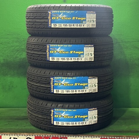 中古 新品 グッドイヤー GT-ECO STAGE タイヤ エコステージ 195/55R15 4本 セット