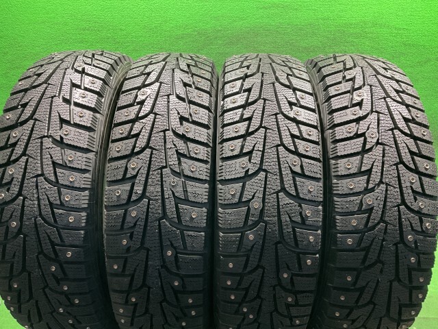 中古 ハンコック スパイク タイヤ 155/65R14 4本 ピン抜け無し 美品