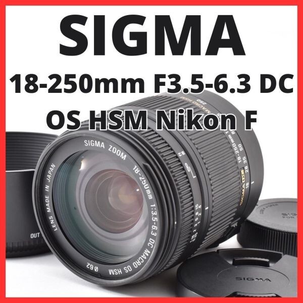 H06[8387]3★美品★ シグマ SIGMA 18-250mm F3.5-6.3 DC OS HSM ニコン Nikon Fマウント用