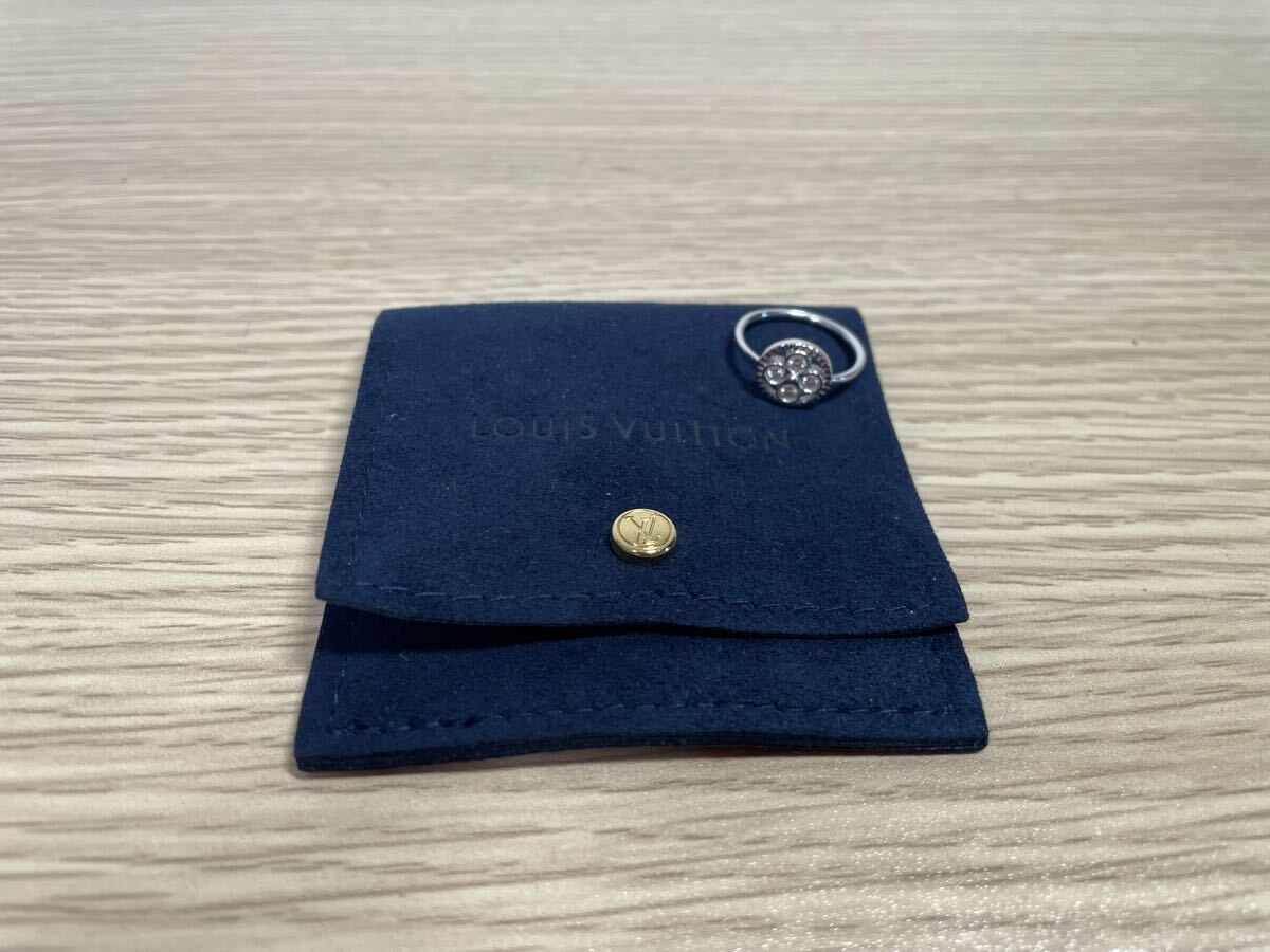 8-77 LOUIS VUITTON ルイヴィトン ヴィトン 指輪 リング AU750 刻印 アクセサリー ブランド アクセ 保存袋 重量約2.3g レディース 女性