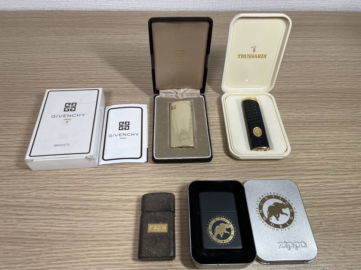 8-84 zippo ジッポー ジッポ HUNTINGWORLD ハンティングワールド GIVENCHY ジバンシィ TRUSSARDI ライター 喫煙 グッズ まとめ セット