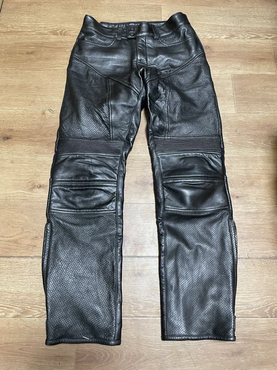 8-73 HONDA ホンダ レザーパンツ パンツ ボトムス 牛革 革 レザー ブラック 黒 サイズ L