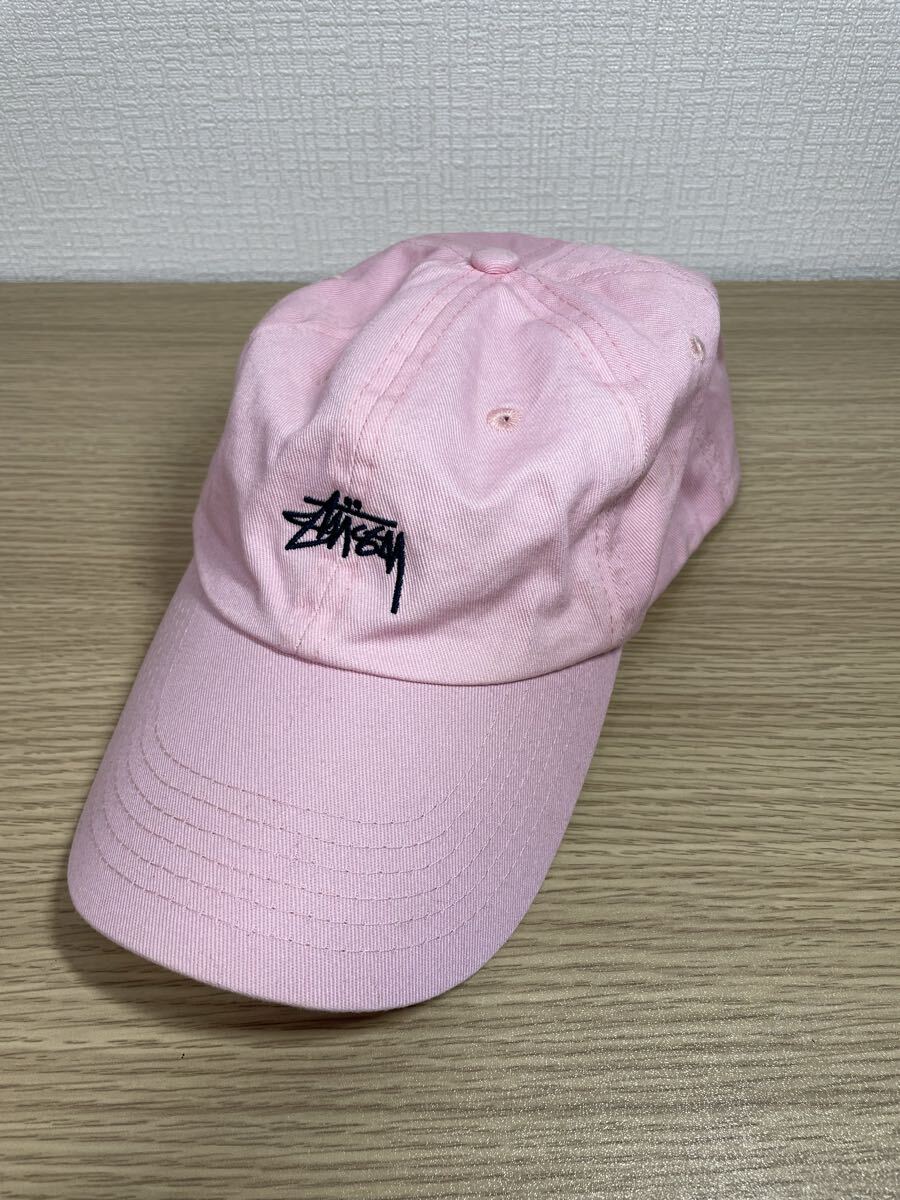 8-102 STUSSY ステューシー 帽子 キャップ CAPZ ロゴ刺繍 刺繍ロゴ ピンク ブランド RN 94974 CA-28629