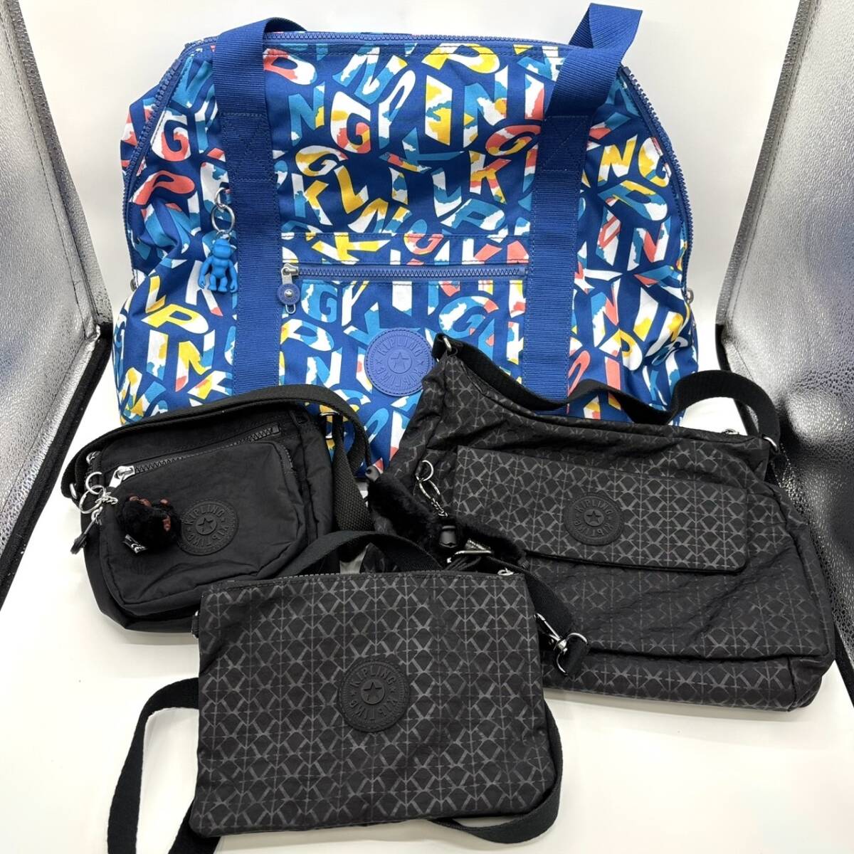 ☆美品☆ Kipling キプリング 4点 セット おまとめ ショルダーバッグ トートバッグ ボストンバッグ ナイロン クロスボディ 中古品【366】