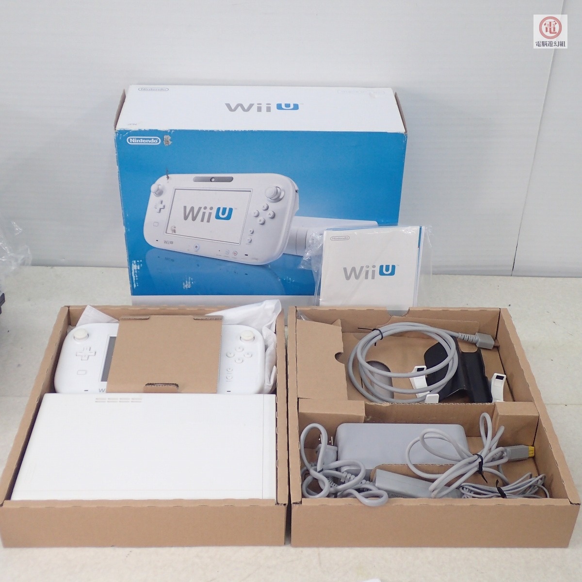 ○動作品 シリアル一致 WiiU 本体 WUP-101/010 シロ プレミアムセット 32GB 初期化済 任天堂 Nintendo 箱説付【20