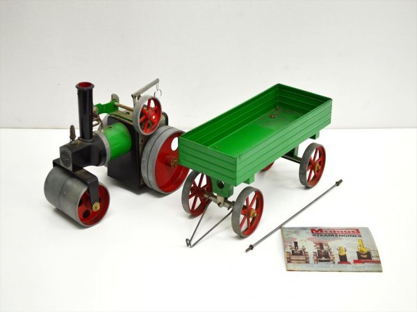 KM792●現状品●英国製　Mamod マモッド　ロードローラー・ワゴン　2点セット　ジャンク扱い