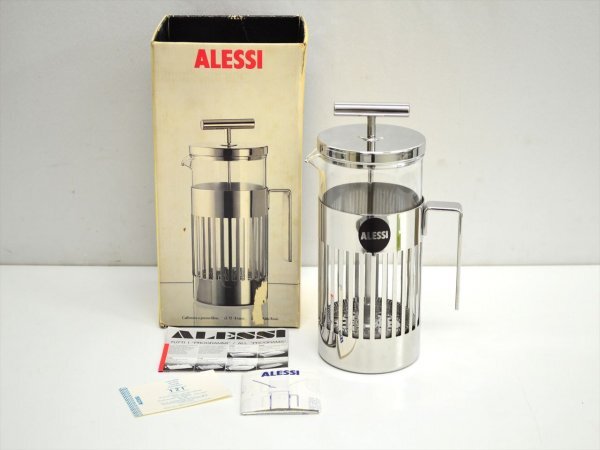 KM792●中古美品!!●ALESSI アレッシィ 9094 8　プレスフィルター コーヒーメーカー　イタリア製